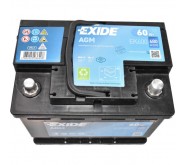 Акумулятор EXIDE START-STOP AGM 60Ah Ев (-/+) (680EN) EK600