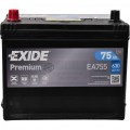 EXIDE Premium 6СТ-75Ah Аз ASIA 630A (EN) EA755