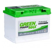 Акумулятор GREEN POWER MAX 6СТ-62Ah Аз 600A (EN)⚡ 